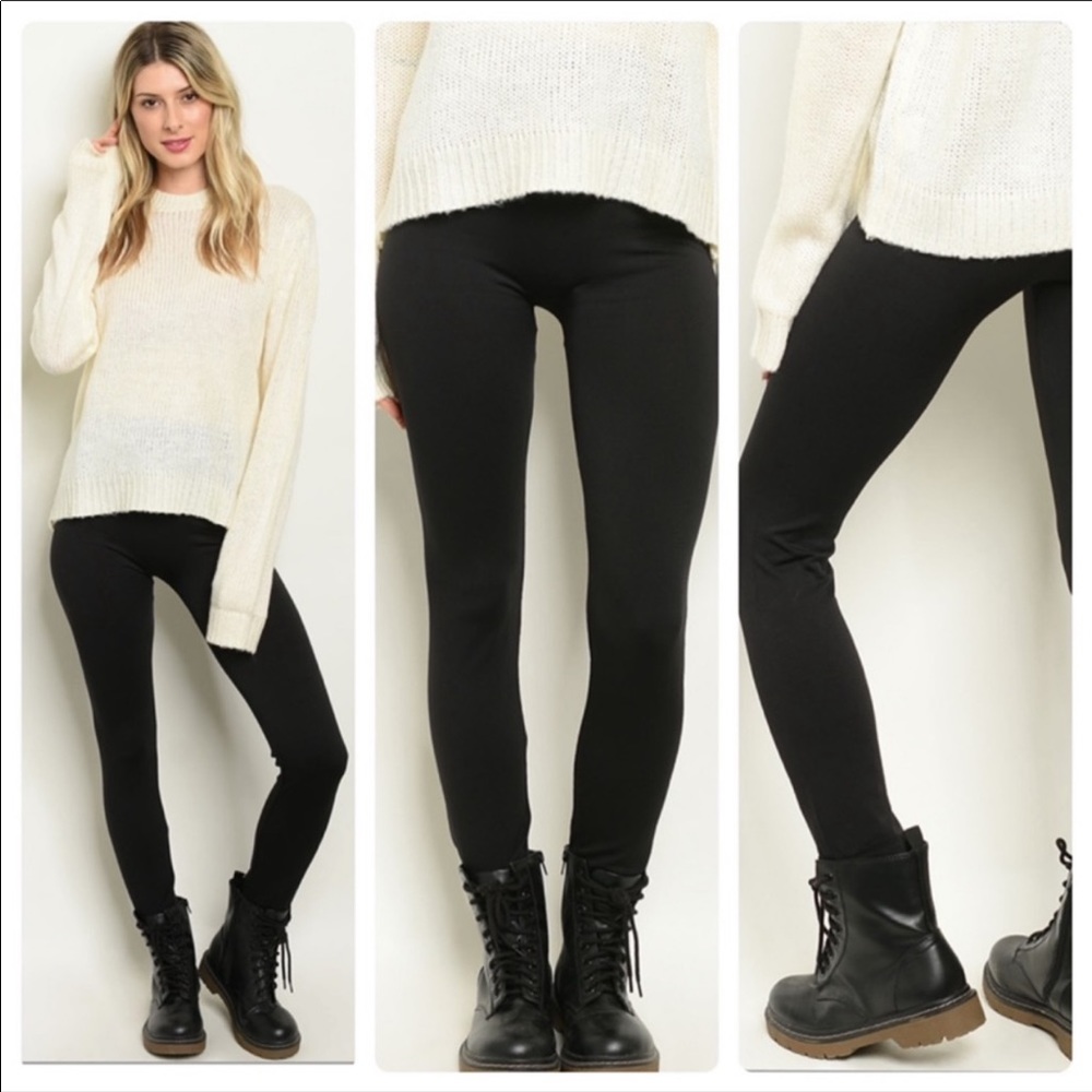 🔵4/$20 Fabric & Fabric OS BLACK Fleece LeggingNIP